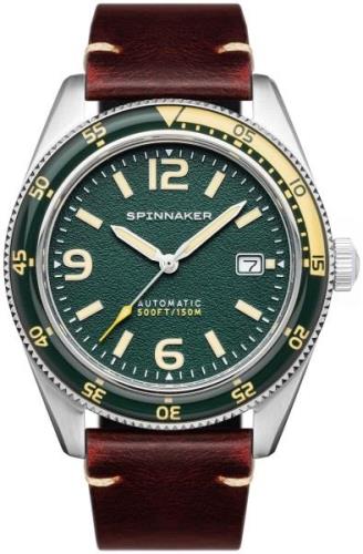 Spinnaker Herrklocka SP-5055-0C Fleuss Grön/Läder Ø43 mm