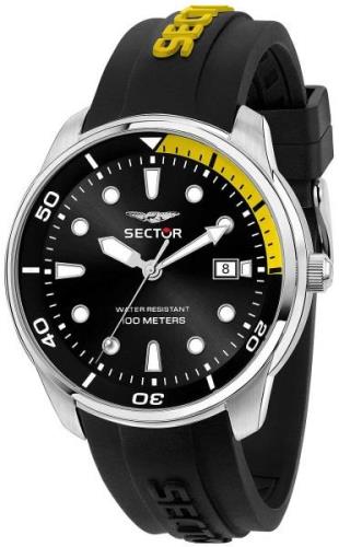 Sector Herrklocka R3251102023 Oversize Svart/Gummi Ø46 mm