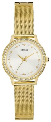 Guess Damklocka W0647L7 Chelsea Vit/Gulguldtonat stål Ø30 mm