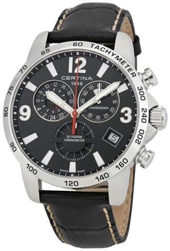 Certina Herrklocka C034.654.16.057.00 Ds Podium Svart/Läder Ø42 mm