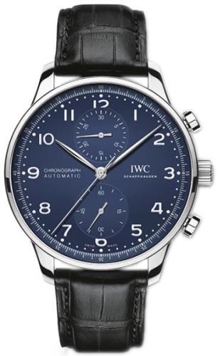 IWC Herrklocka IW371601 Portuguese Blå/Läder Ø41 mm