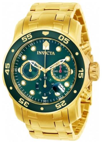 Invicta Herrklocka 21925 Pro Diver Grön/Gulguldtonat stål Ø48 mm