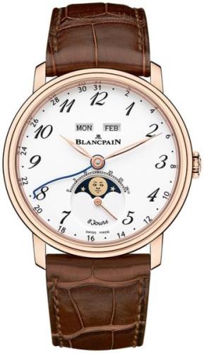 Blancpain Herrklocka 6639A-3631-55A Villeret Vit/Läder Ø42 mm