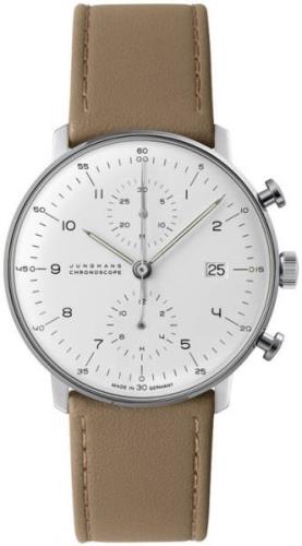 Junghans Herrklocka 27/4502.04 Max Bill Vit/Läder Ø40 mm