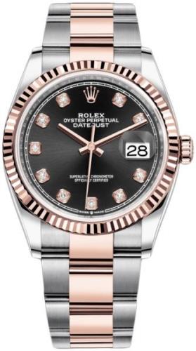 Rolex Damklocka 126231-0020 Datejust 36 Svart/18 karat roséguld Ø36