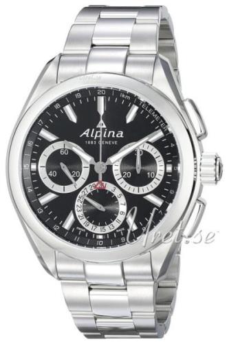 Alpina Herrklocka AL-760BS5AQ6B Alpiner Svart/Stål Ø44 mm