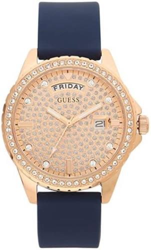 Guess Damklocka GW0358L1 Roséguldstonad/Gummi Ø38 mm