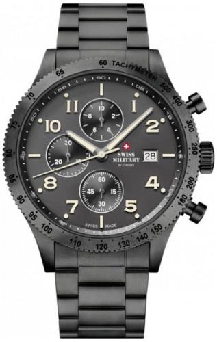 Swiss Military Herrklocka SM34084.04 Chrono Grå/Stål Ø42 mm