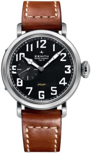 Zenith Herrklocka 03.1930.681-21.C723 Pilot Svart/Läder Ø40 mm