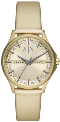 Armani Exchange Damklocka AX5271 Lady Hampton Guldtonad/Gummi Ø36 mm