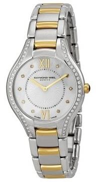 Raymond Weil Damklocka 5132-SPS-00985 Raymond Noemia Vit/Gulguldtonat