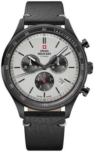 Swiss Military Herrklocka SM34081.11 Chrono Grå/Läder Ø42 mm