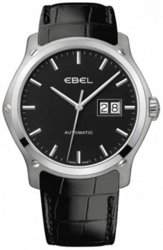 Ebel Herrklocka 1216008 Classic Hexagon Svart/Läder Ø41 mm