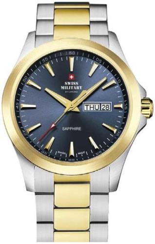 Swiss Military Herrklocka SMP36040.28 Chrono Blå/Gulguldtonat stål