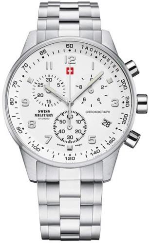 Swiss Military Herrklocka SM34012.02 Chrono Vit/Stål Ø41 mm