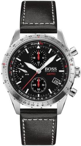 Hugo Boss Herrklocka 1513770 Svart/Läder Ø44 mm