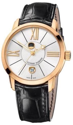 Ulysse Nardin Herrklocka 8296-122-2-41 Classico Silverfärgad/Läder