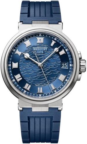 Breguet Herrklocka 5517BB-Y2-5ZU Marine Blå/Gummi Ø40 mm