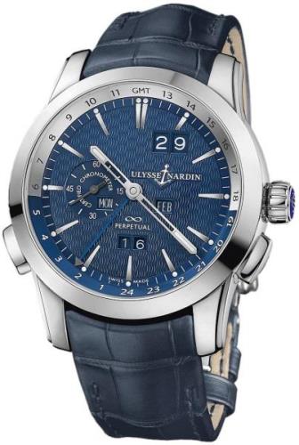 Ulysse Nardin Herrklocka 329-10-93-BQ Perpetual Calendar Blå/Läder