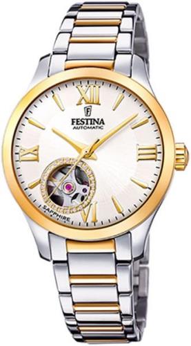 Festina Damklocka F20489-1 Silverfärgad/Gulguldtonat stål Ø34 mm