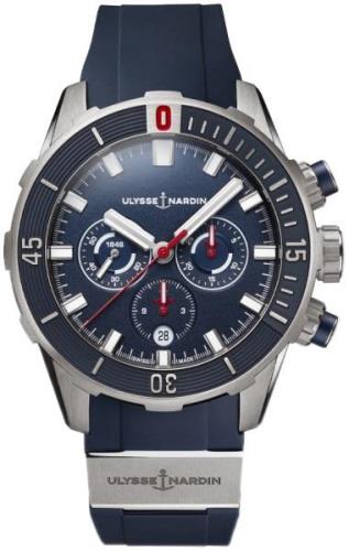 Ulysse Nardin Herrklocka 1503-170-3-93-1 Diver Blå/Gummi Ø44 mm