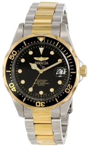 Invicta Herrklocka 17049 Pro Diver Svart/Gulguldtonat stål Ø38 mm