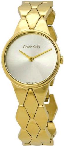 Calvin Klein Damklocka K6E23546 Supreme Silverfärgad/Gulguldtonat