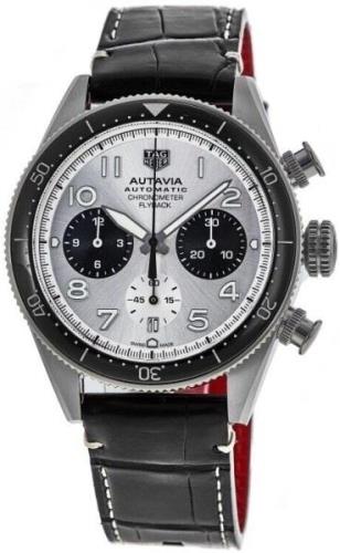 TAG Heuer Herrklocka CBE511B.FC8279 Autavia Silverfärgad/Läder Ø42