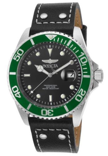 Invicta Herrklocka 22072 Pro Diver Svart/Läder Ø43 mm