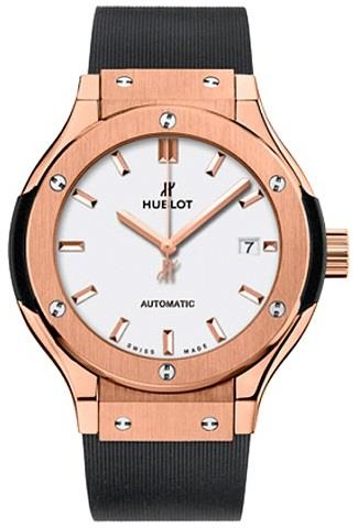 Hublot Damklocka 582.OX.2610.RX Classic Fusion Vit/Gummi Ø33 mm