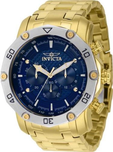 Invicta Herrklocka 38444 Pro Diver Blå/Gulguldtonat stål Ø50 mm