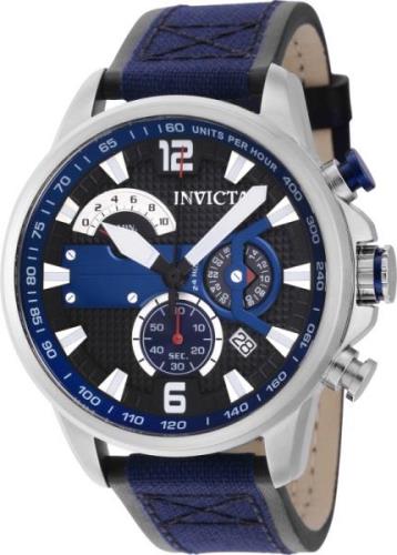 Invicta Herrklocka 41684 Aviator Blå/Läder Ø46 mm