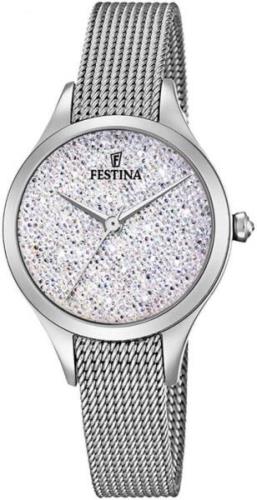 Festina Damklocka F20336-1 Mademoiselle Kristallinfattad/Stål Ø32 mm