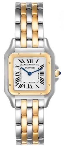 Cartier Damklocka W2PN0007 Panthere De Silverfärgad/18 karat gult