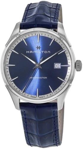 Hamilton Herrklocka H32451641 Jazzmaster Blå/Läder Ø40 mm