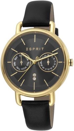 Esprit Damklocka ES1L179L0045 Svart/Läder Ø36 mm