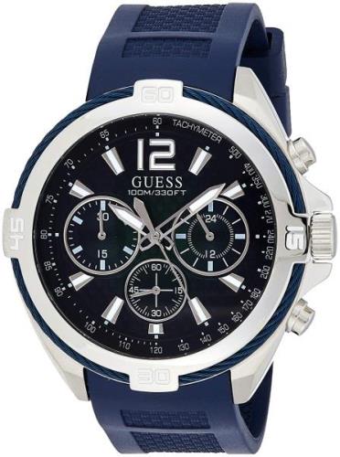 Guess Herrklocka W1168G1 Blå/Gummi Ø46 mm