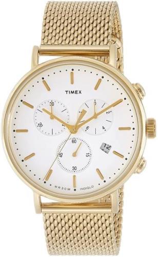 Timex TW2R27200 Weekender Vit/Gulguldtonat stål Ø41 mm