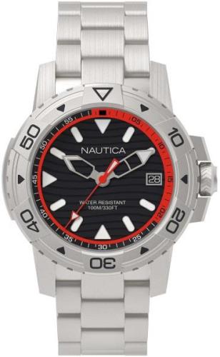 Nautica Herrklocka NAPEGT005 Svart/Stål Ø45 mm