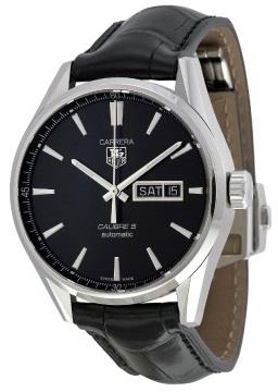 TAG Heuer Herrklocka WAR201A.FC6266 Carrera Svart/Läder Ø41 mm