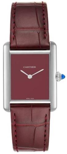 Cartier Damklocka WSTA0054 Tank Must De Röd/Läder