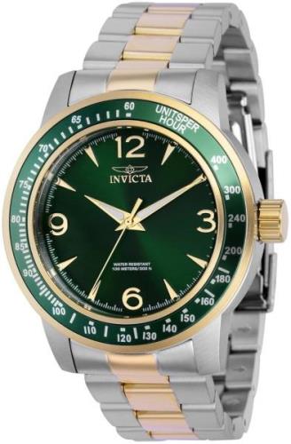 Invicta Herrklocka 38536 Specialty Grön/Gulguldtonat stål Ø45 mm