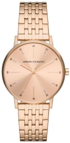 Armani Exchange Damklocka AX5581 Lola Rosa/Roséguldstonat stål Ø36