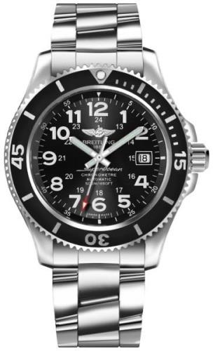 Breitling Herrklocka A17365C91B1A1 Superocean Ii 42 Svart/Stål Ø42