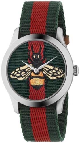 Gucci YA1264060 G-Timeless Flerfärgad/Textil Ø38 mm