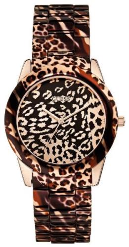 Guess Damklocka W0425L3 Dress Flerfärgad/Gulguldtonat stål Ø38 mm