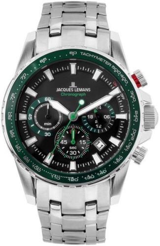 Jacques Lemans Herrklocka 1-2099F Liverpool Svart/Stål Ø42 mm