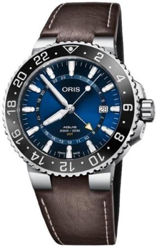 Oris Herrklocka 01 798 7754 4135-07 5 24 10EB Diving Blå/Läder