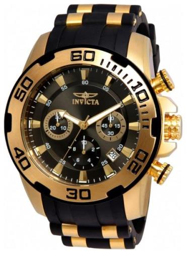 Invicta Herrklocka 22344 Pro Diver Grå/Gulguldtonat stål Ø50 mm