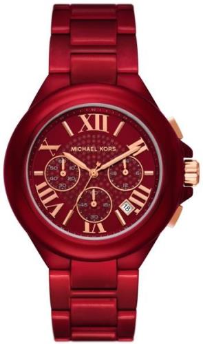 Michael Kors Damklocka MK7304 Camille Röd/Stål Ø43 mm